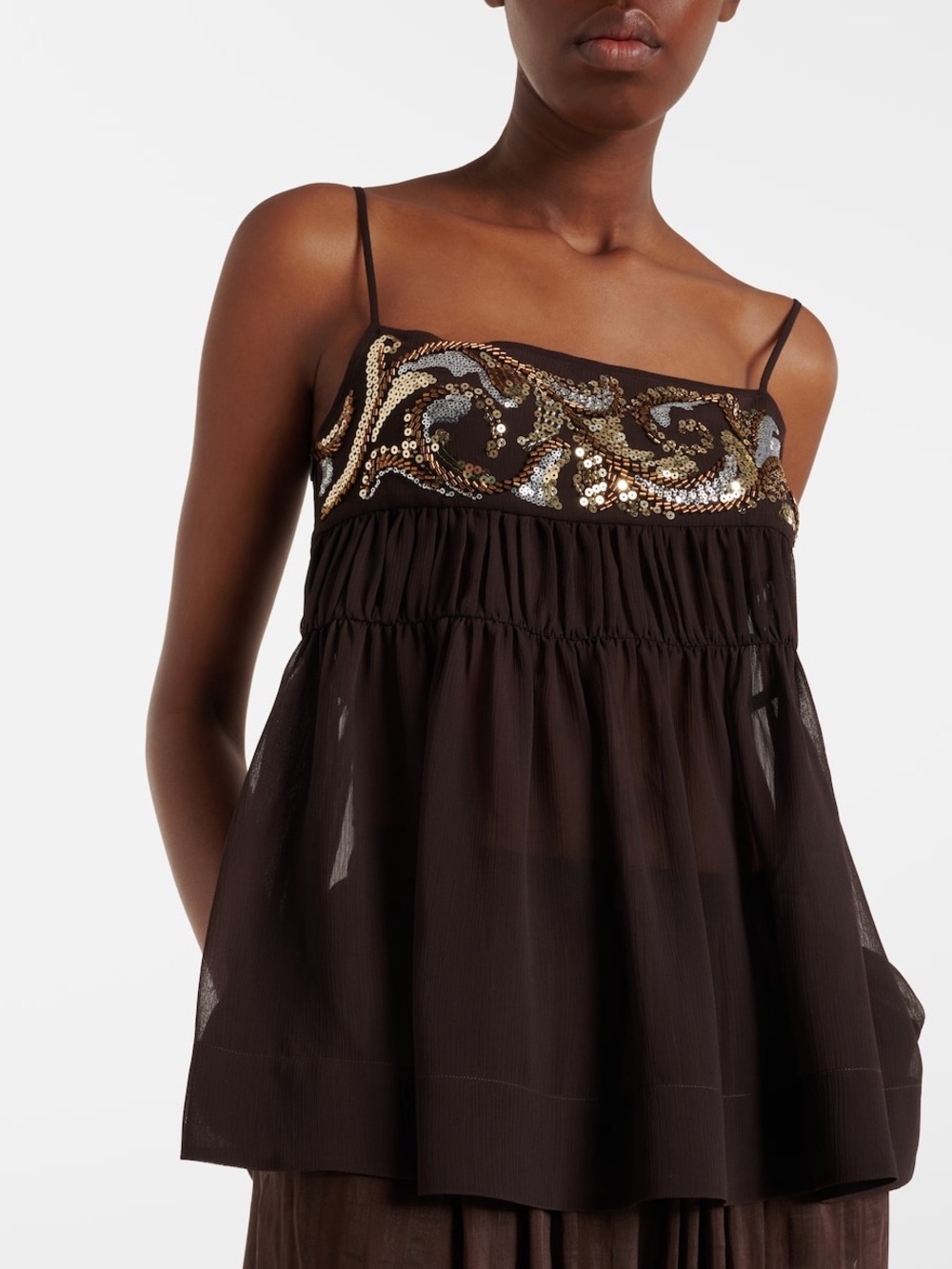 Mytheresa Xu Zhi Sequined Chiffon Top